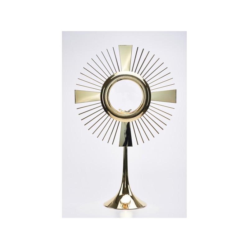 Ostensorio classico in ottone Ostia Magna cm. 61