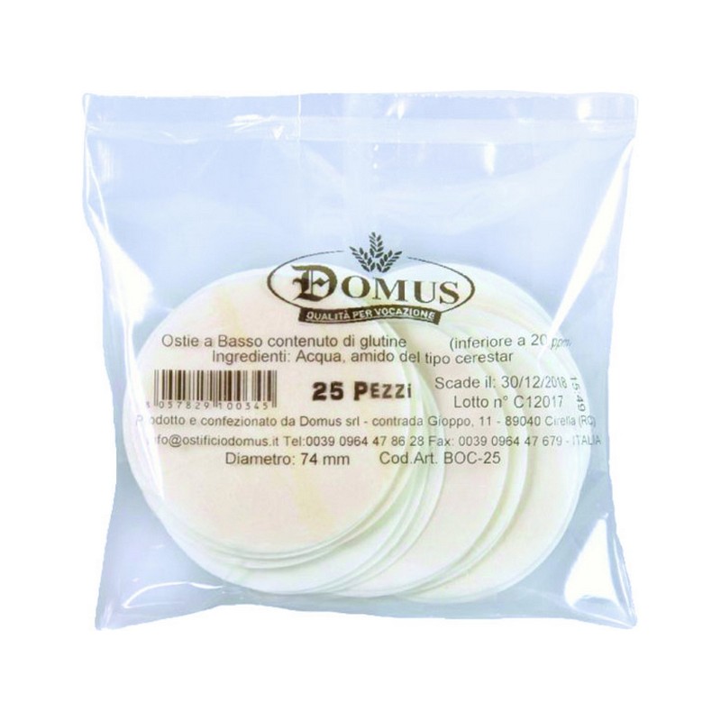 Ostia a basso contenuto di glutine Ø 7,4 (25 pz)