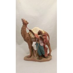 Pastore arabo con cammello cm 19