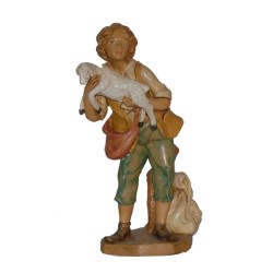 Pastore con agnello cm. 20