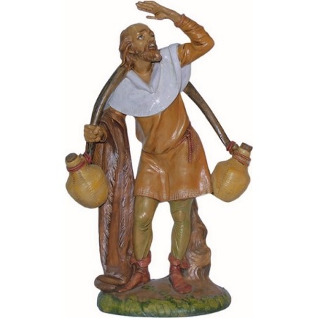 Pastore con anfore sulle spalle cm. 30