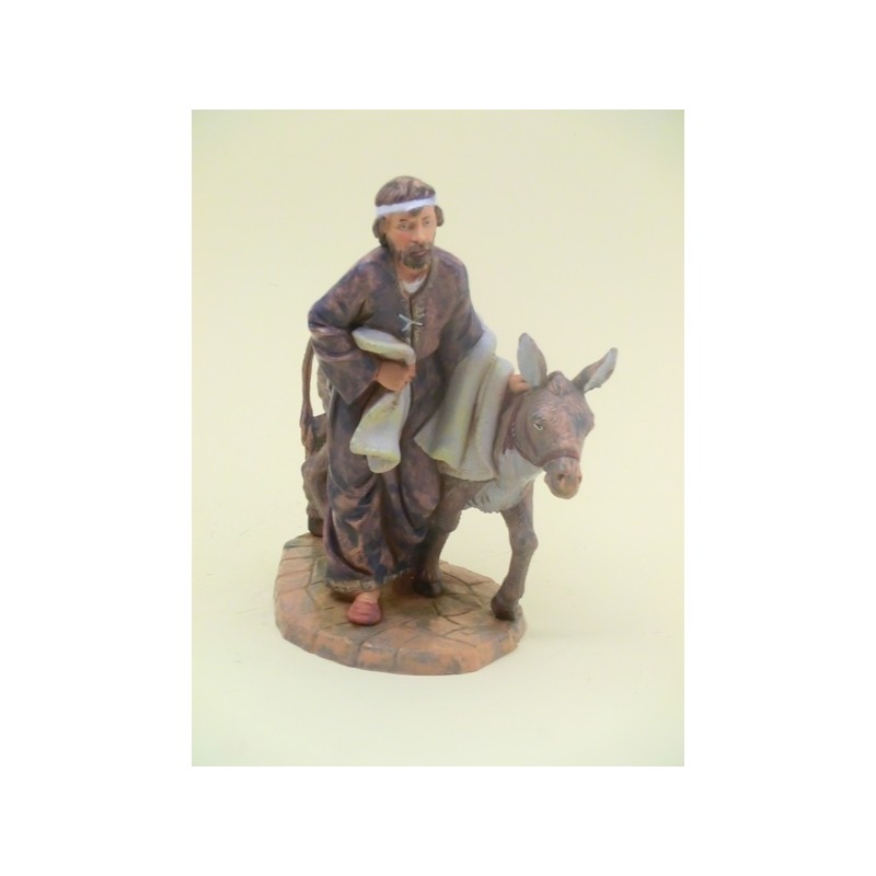 Pastore con asino cm 19