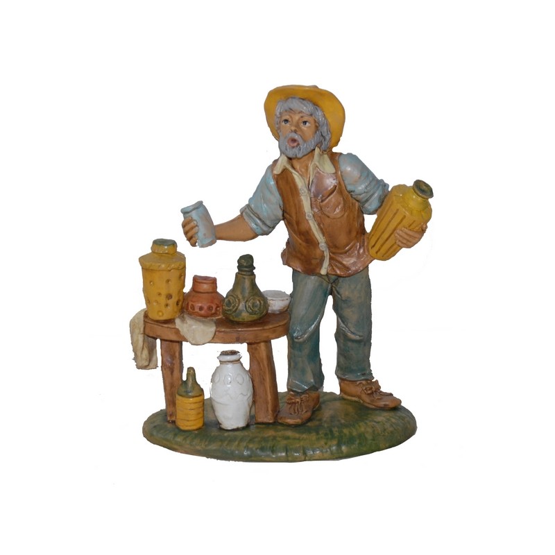 Pastore con banco vino cm. 20