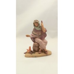 Pastore con bastone e fuoco cm 12