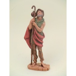 Pastore con bastone e sacco cm 19