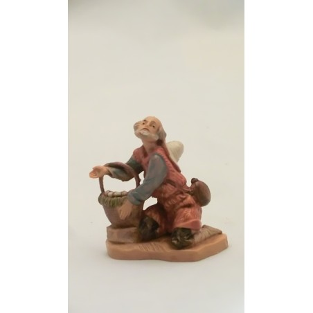 Pastore con cesto uova cm. 6,5