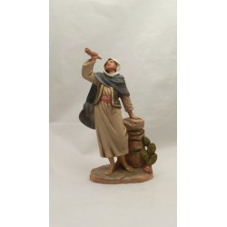 Pastore con corno cm 19