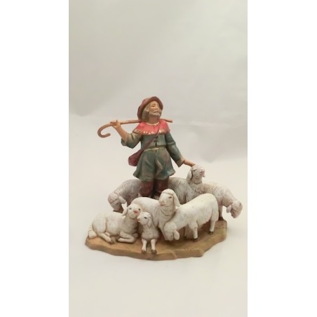 Pastore con gregge cm 12