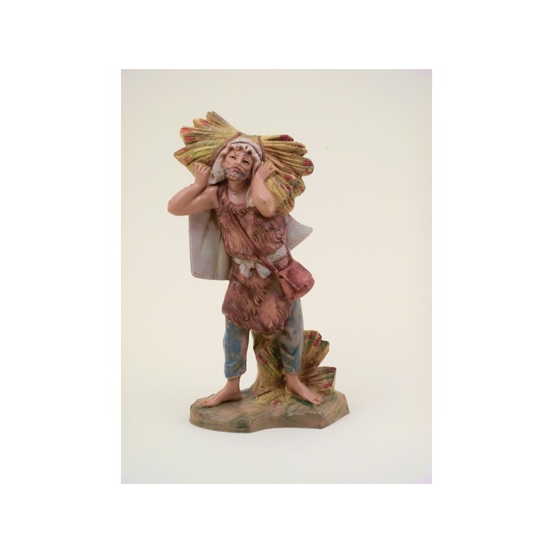 Pastore con paglia in spalla cm 12