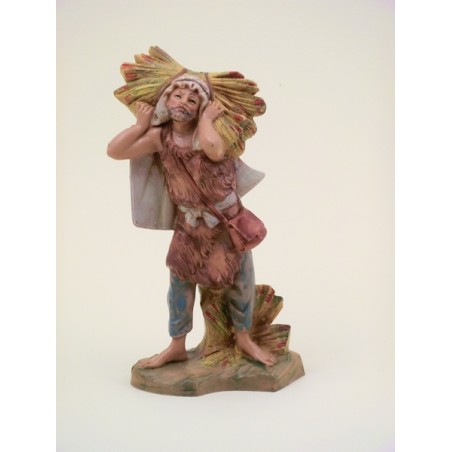 Pastore con paglia in spalla cm 12
