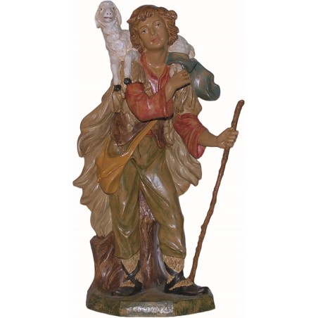 Pastore con pecora in plastica cm. 45