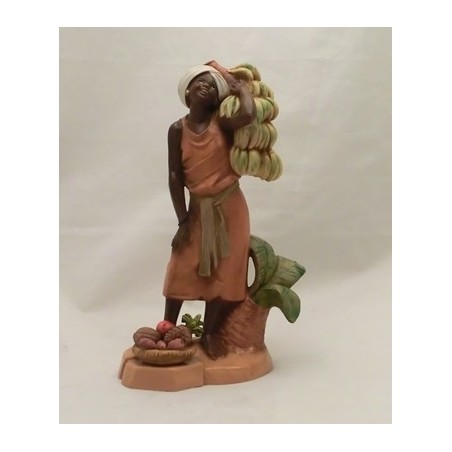 Pastore moro con frutta cm 19