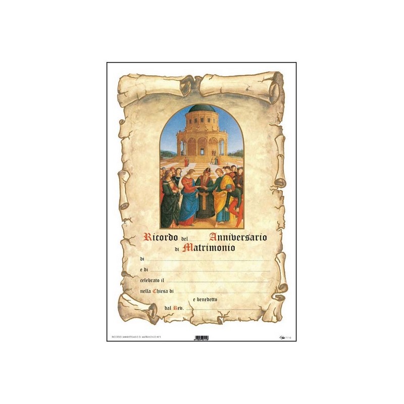 Pergamena anniversario matrimonio