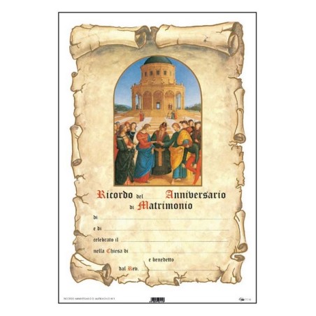 Pergamena anniversario matrimonio