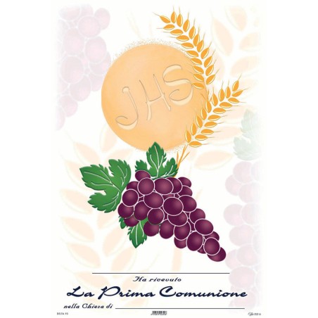 Pergamena Comunione con oro