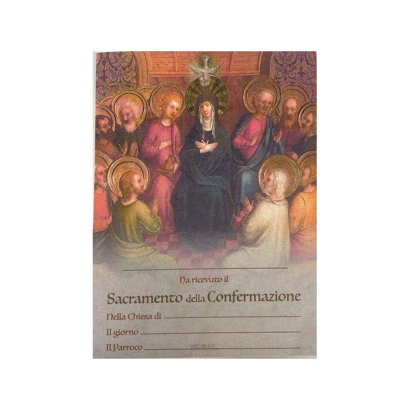 Pergamena Confermazione con oro