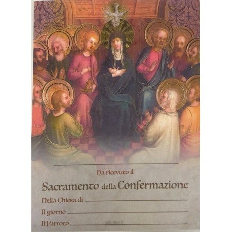 Pergamena Confermazione con oro