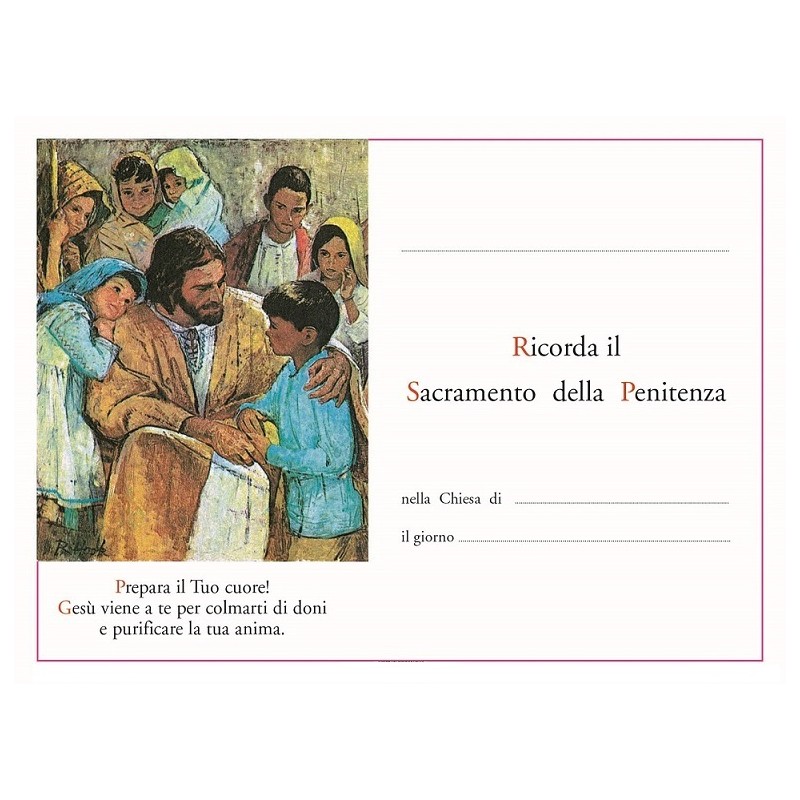 Pergamena Penitenza piccola orizzontale