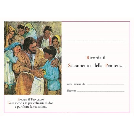 Pergamena Penitenza piccola orizzontale