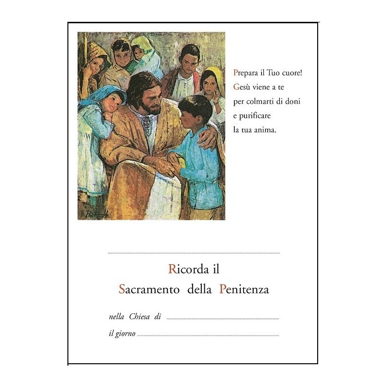 Pergamena Penitenza piccola verticale