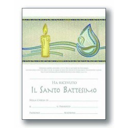 Pergamena ricordo Battesimo...