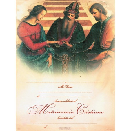 Pergamena ricordo nozze con oro