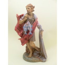 Pescatore con rete cm 30