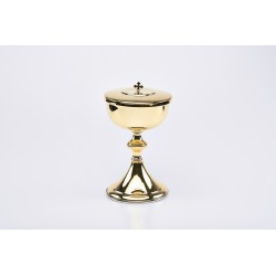 Pisside con coperchio ottone