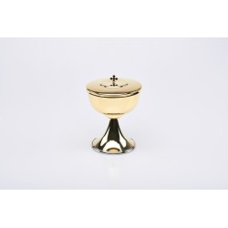 Pisside con coperchio ottone