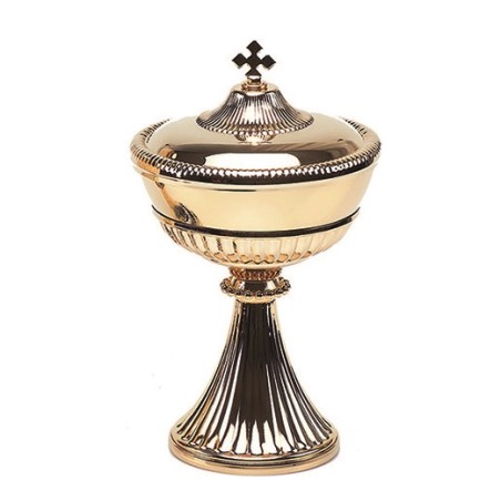 Pisside Impero interamente dorata cm. 20