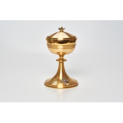 Pisside martellata oro cm. 23