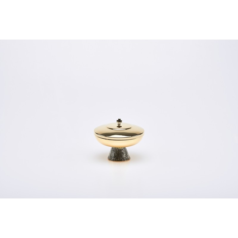 Pisside Offertoriale in ottone dorato cm. 12x9