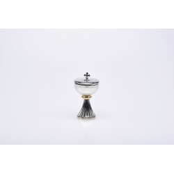 Pisside S. Germano in ottone nichelato cm. 15