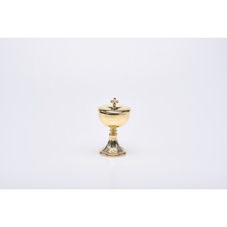 Pisside S. Marco con base in fusione ottone dorato cm. 14