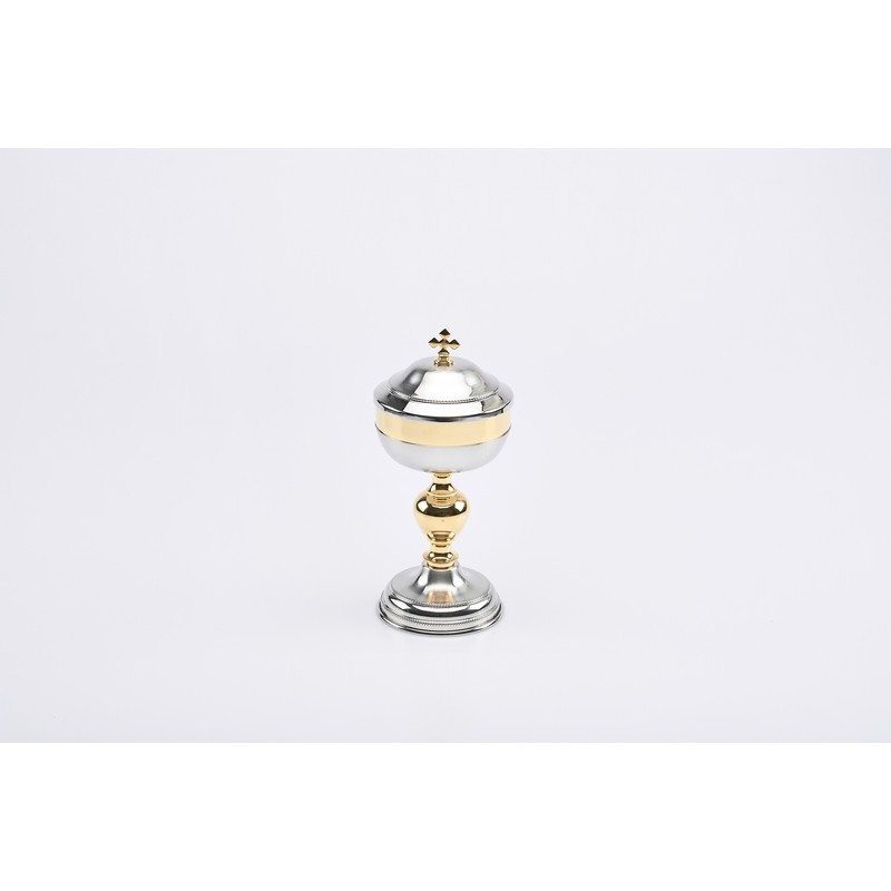 Pisside satinata coppa dorata lucida cm. 19