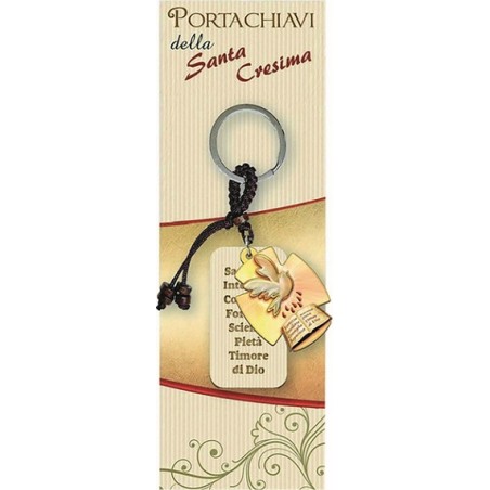 Portachiavi Cresima sagomato in legno