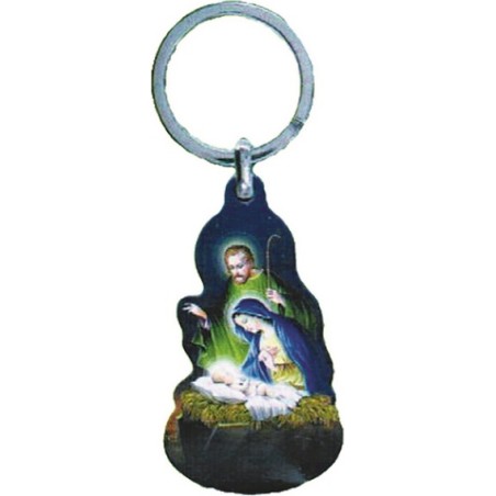 Portachiavi in legno Natività