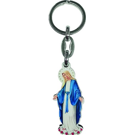 Portachiavi in legno sagomato Madonna Miracolosa