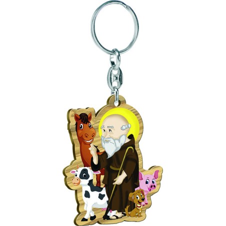 Portachiavi in legno sagomato S. Antonio abate cartoon