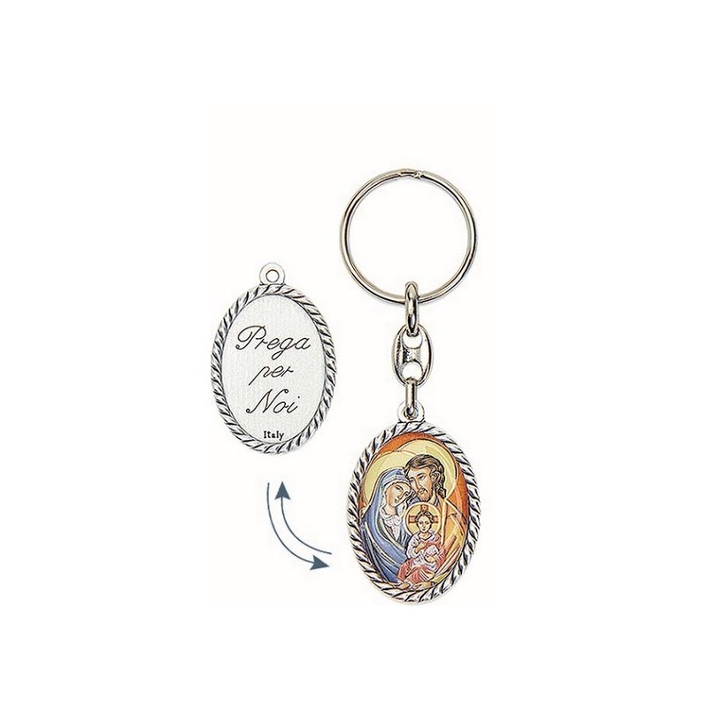 Portachiavi metallo argentato