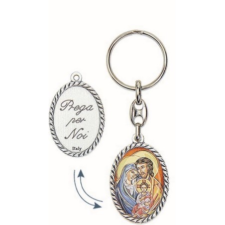 Portachiavi metallo argentato