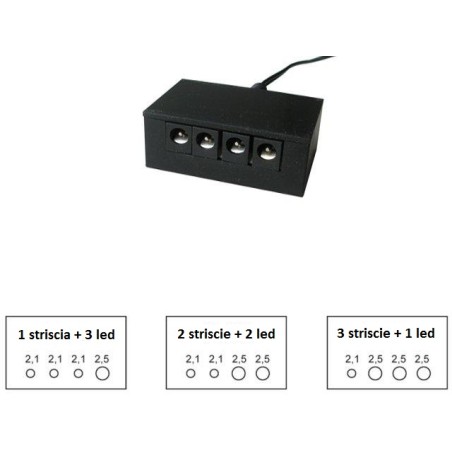 Presa multipla per accessori delle centraline led