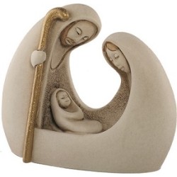 Presepio blocco natività stilizzata color avorio