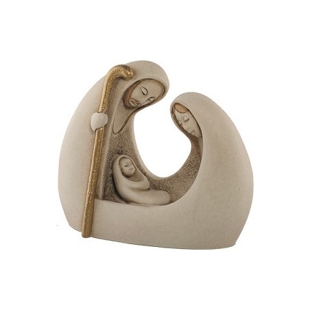 Presepio blocco natività stilizzata color avorio