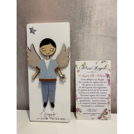 Quadretto "Angelo della protezione" con preghiera