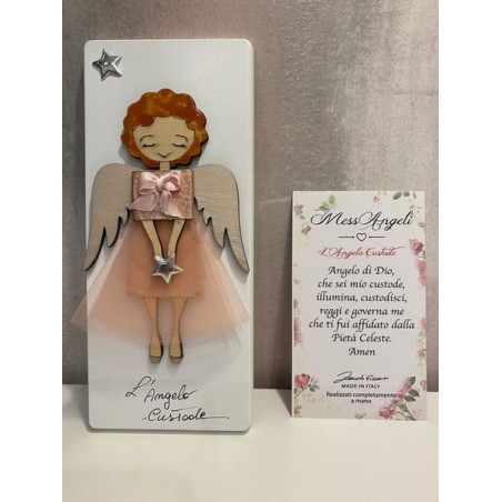 Angelo custode, quadretto lavorazione a mano made in Italy