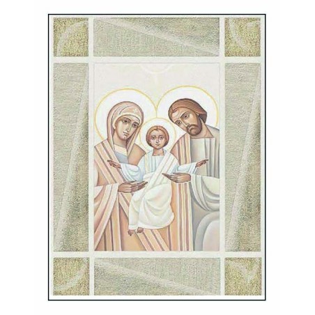 Quadro in legno mdf Sacra Famiglia cm. 20x25