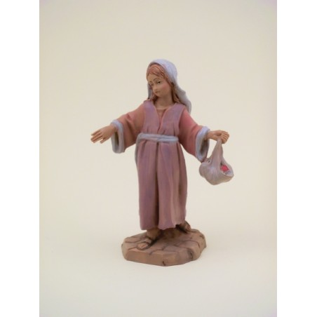 Ragazza con sacchetto cm 12