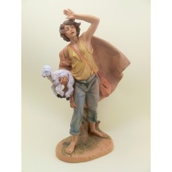 Ragazzo con agnello in braccio cm 30