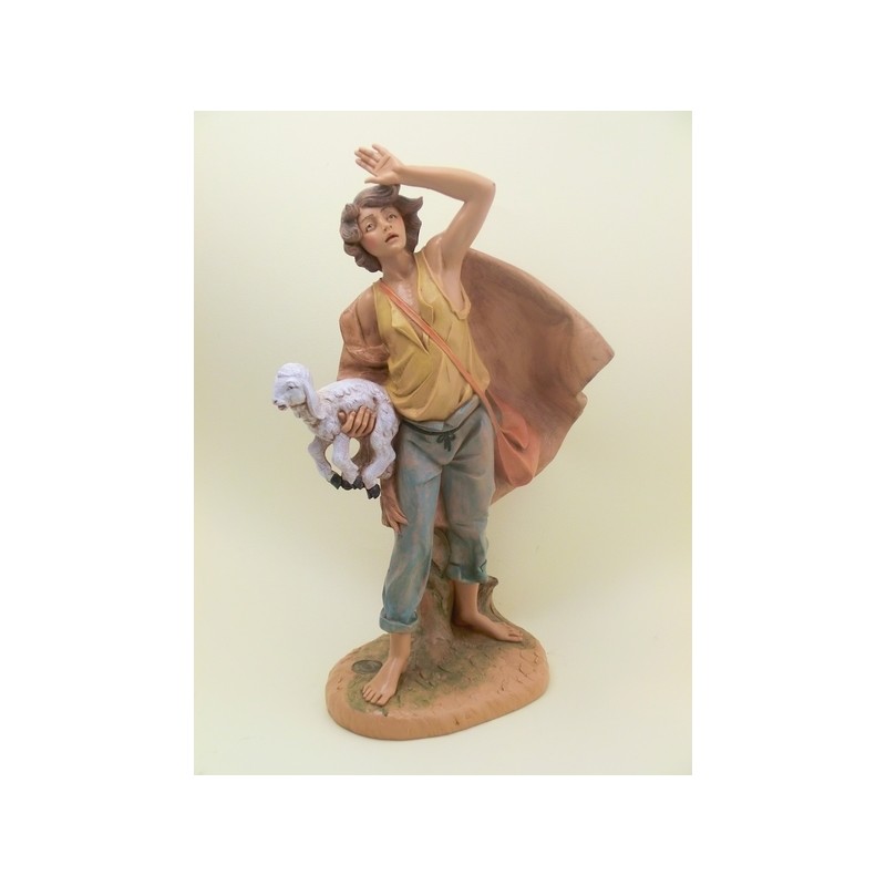 Ragazzo con agnello in braccio cm 30